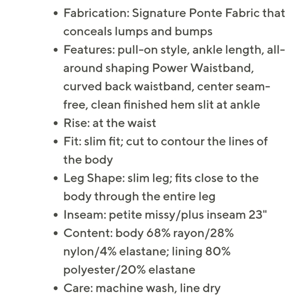 Nwot Spanx Ponte split Hem legging pant - Picture 9 of 9